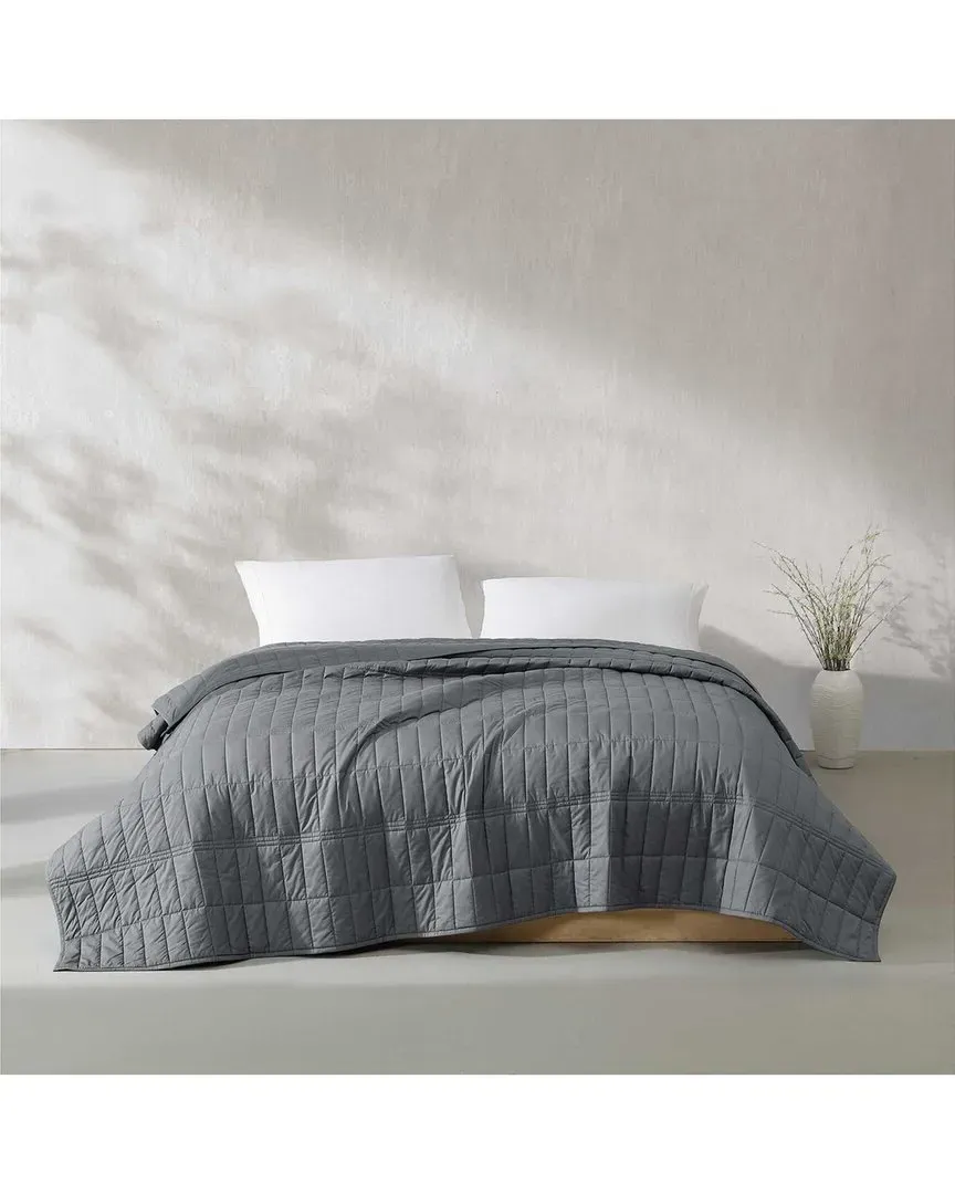 200 Thread Count Percale Cotton Quilt Set - Graphite