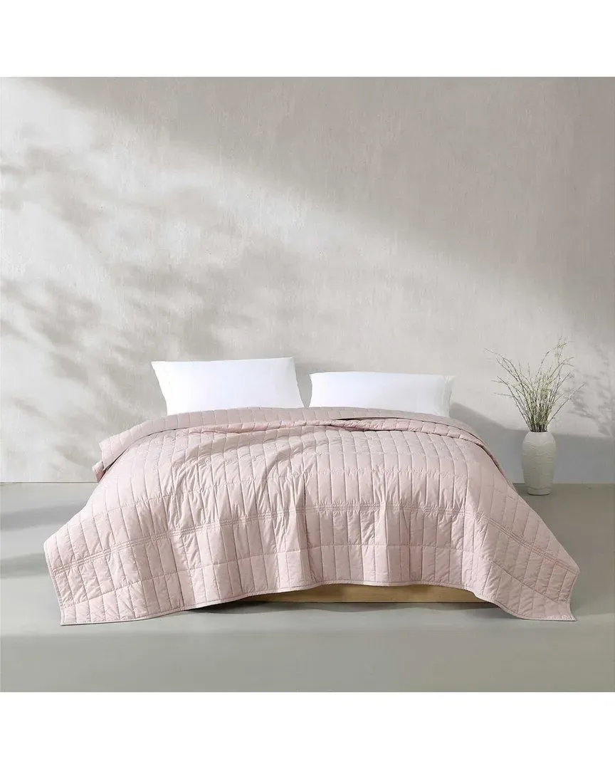200 Thread Count Percale Cotton Quilt Set - Petal Pink