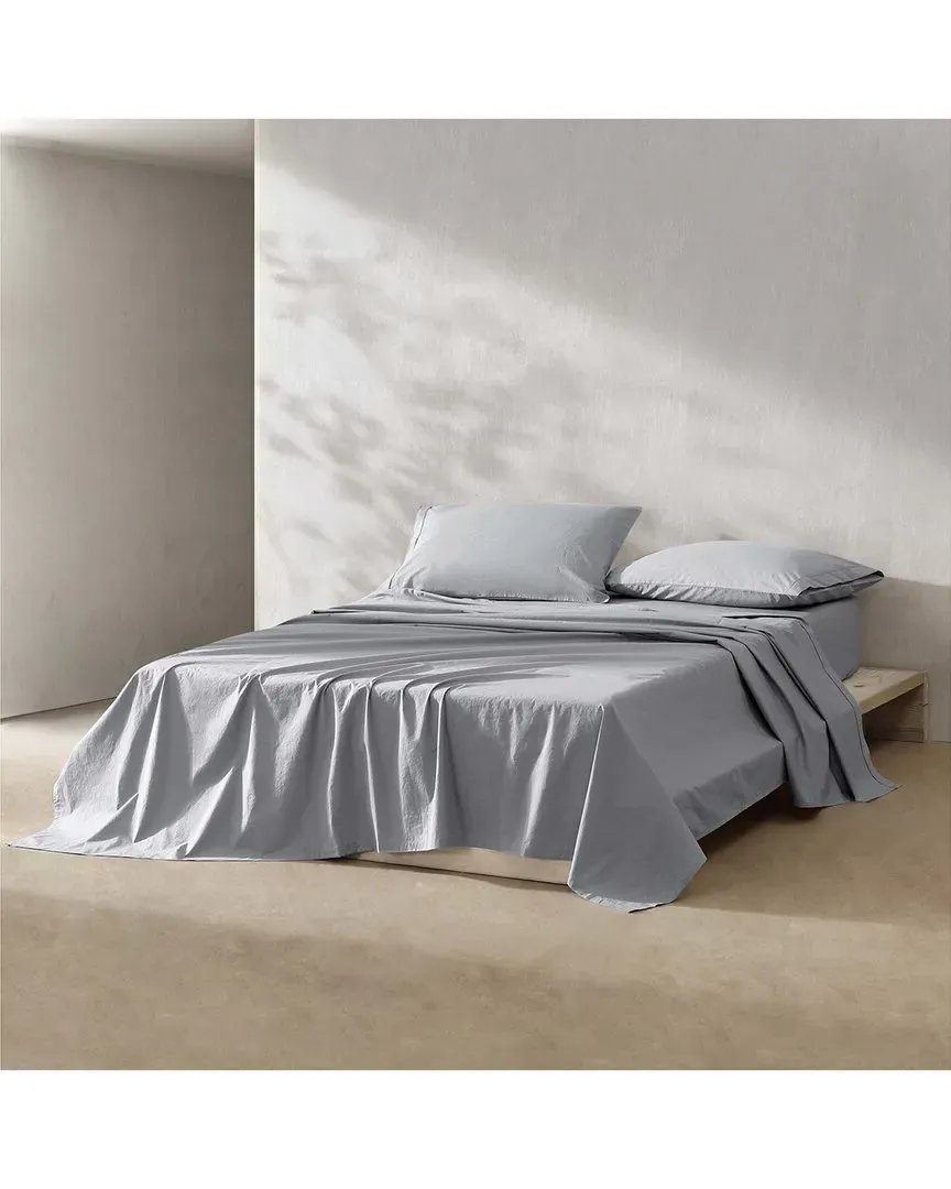 200 Thread Count Percale Cotton Sheet Set - Steel Blue