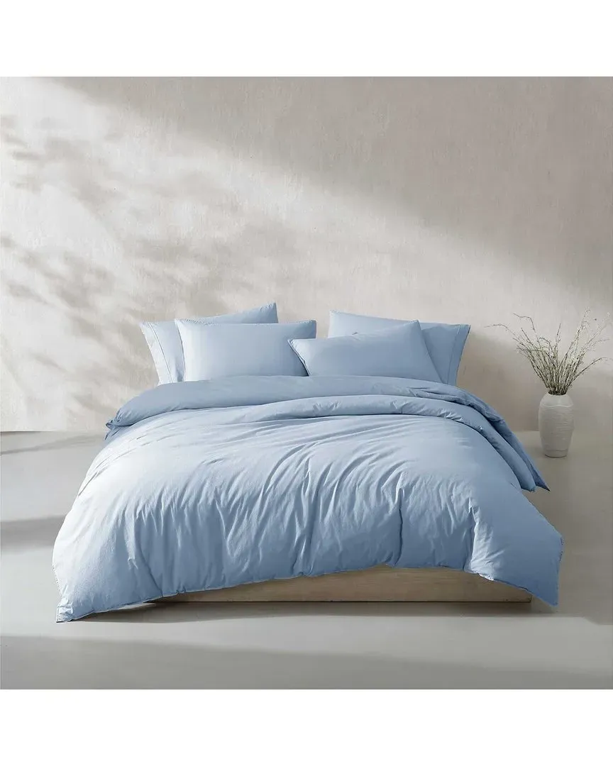 200 Thread Count Washed Percale Comforter Set - Blue, Cotton