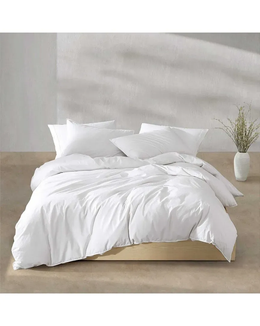 200 Thread Count Washed Percale Comforter Set - White, Cotton