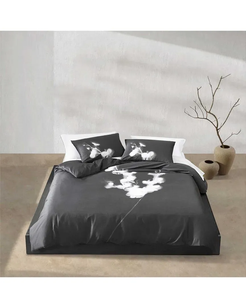 300 Thread Count Orchid King Duvet Cover Set - Charcoal Grey image