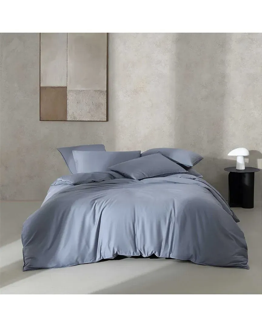 300 Thread Count Organic Earth Duvet Cover Set - Dusk Blue, Cotton image