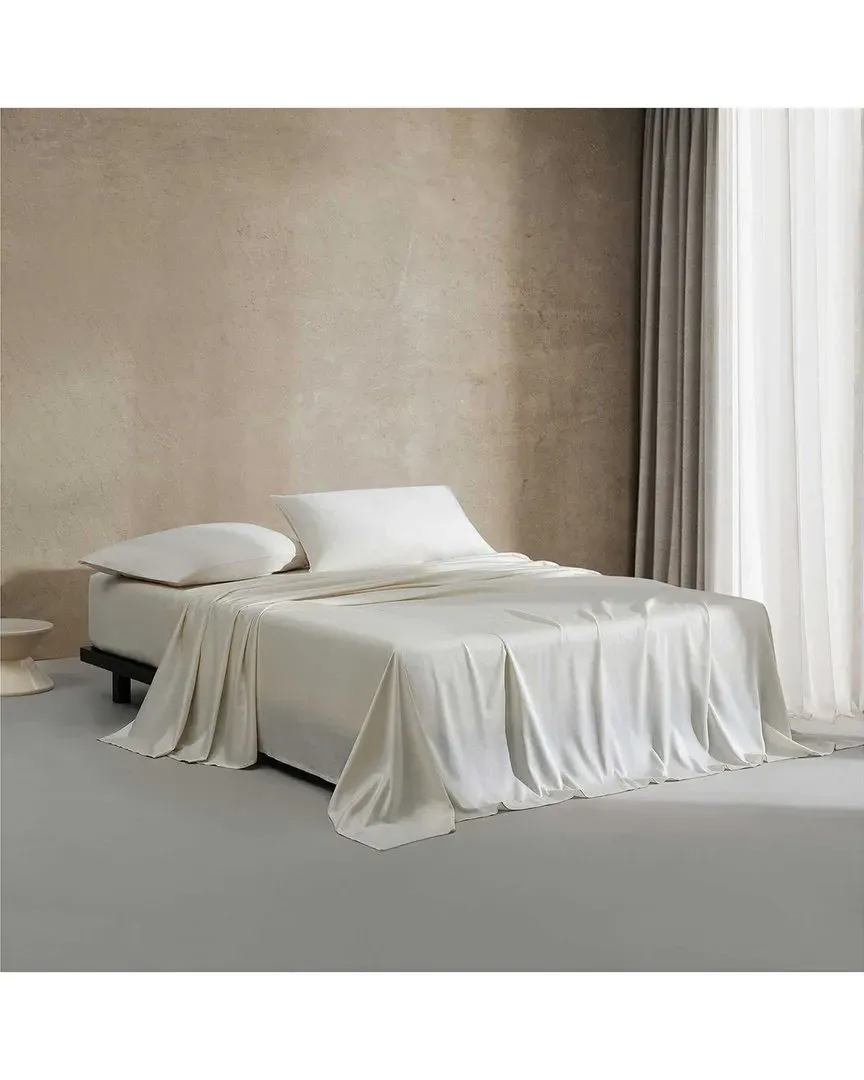 300 Thread Count Pearl Edge Cotton Sateen Sheet Set - Ivory