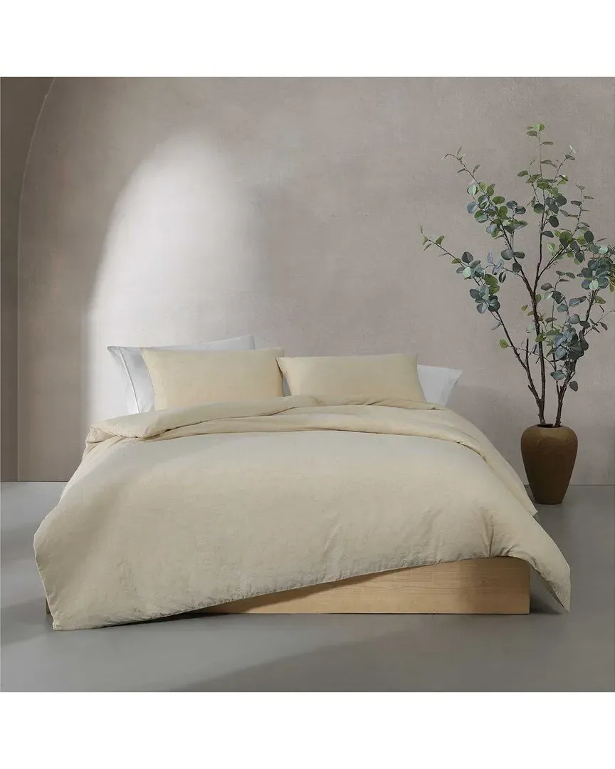 Branching Leaves Cotton Comforter Set - Cream