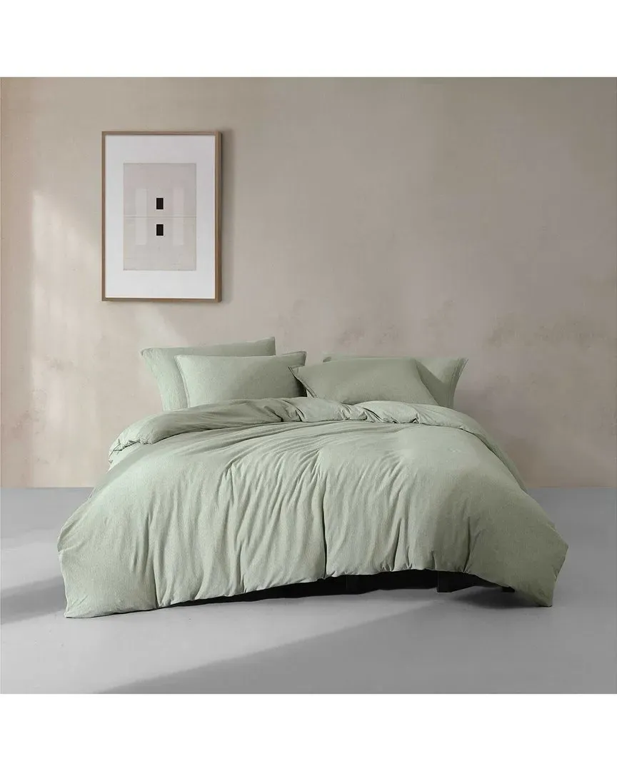 Cotton Melange Tencel Jersey Comforter Set - Lichen Green