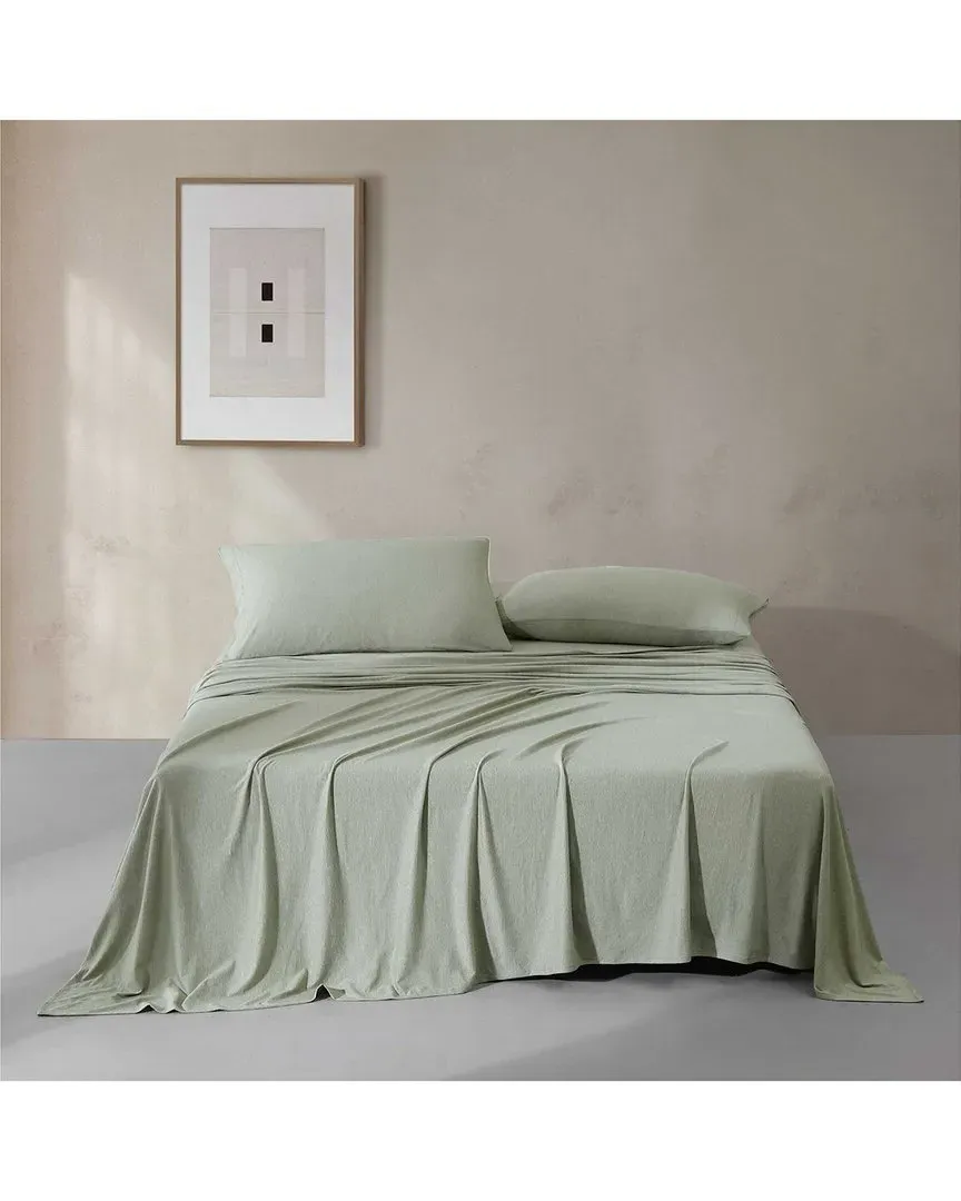 Cotton Melange Tencel Jersey Sheet Set - Lichen Green