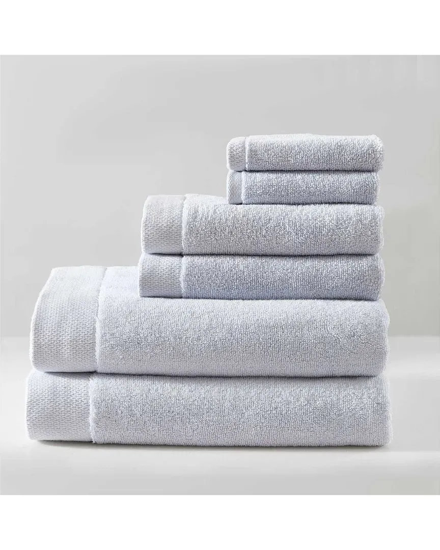 Entwine 6-Piece Towel Set - Grey, Cotton