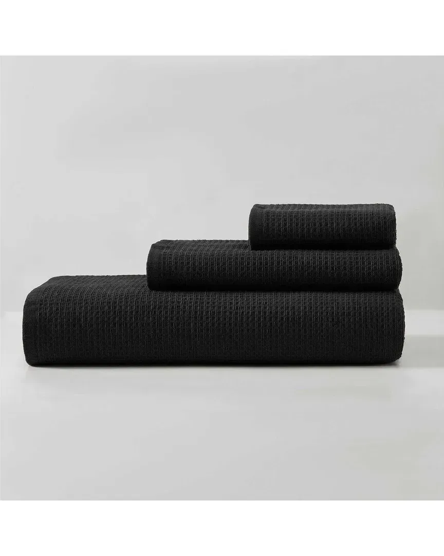 Eternity 3pc Towel Set - Black, Cotton image