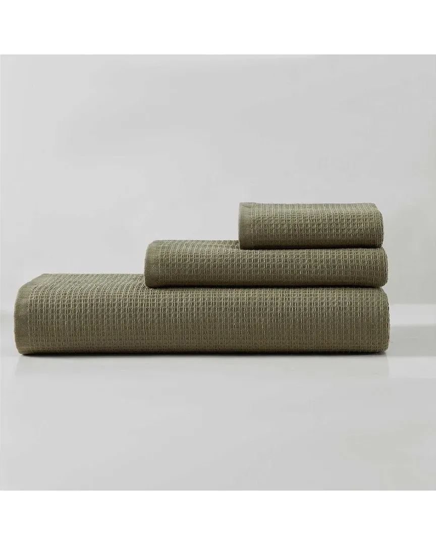 Eternity 3pc Towel Set - Dusty Green, Cotton