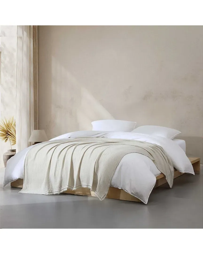 Fine Weave Throw Blanket - Natural Flax, Cotton/Linen image