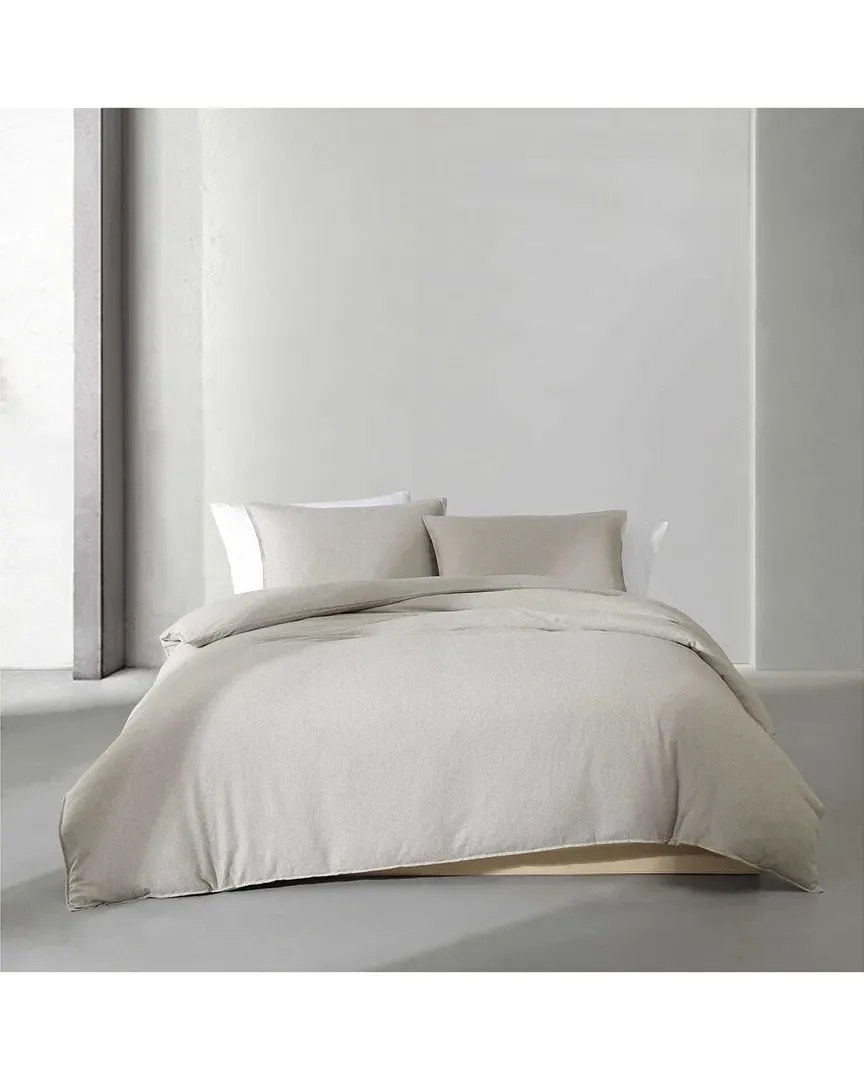 Melange Flannel Cotton Comforter Set - Natural, Cotton