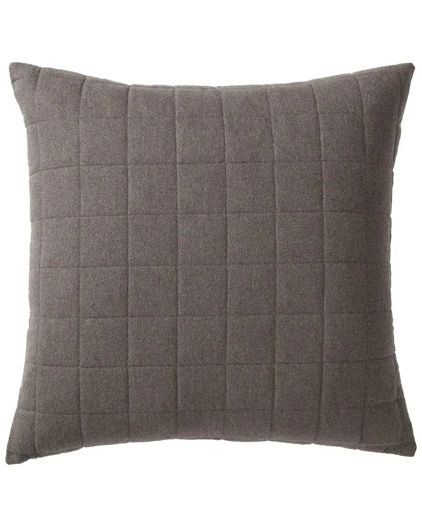 Melange Flannel Cotton Sham - Chocolate, Cotton