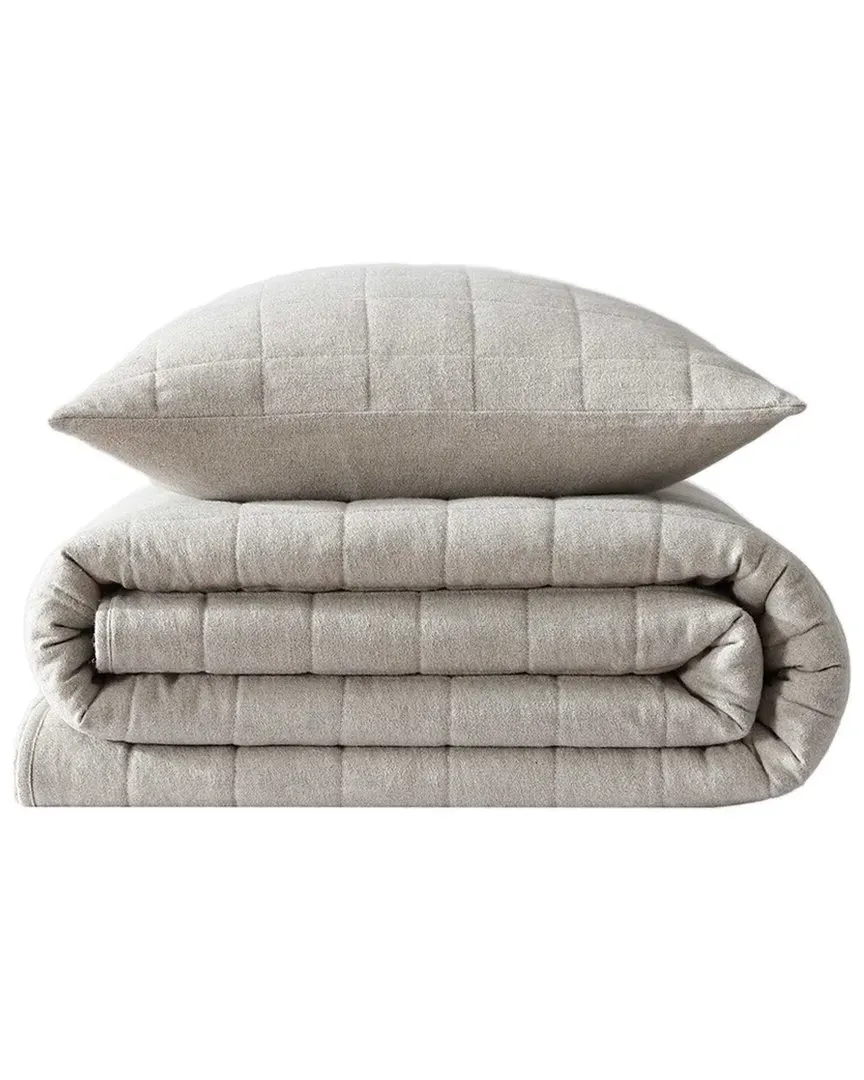 Melange Flannel Cotton Sham - Natural, Cotton