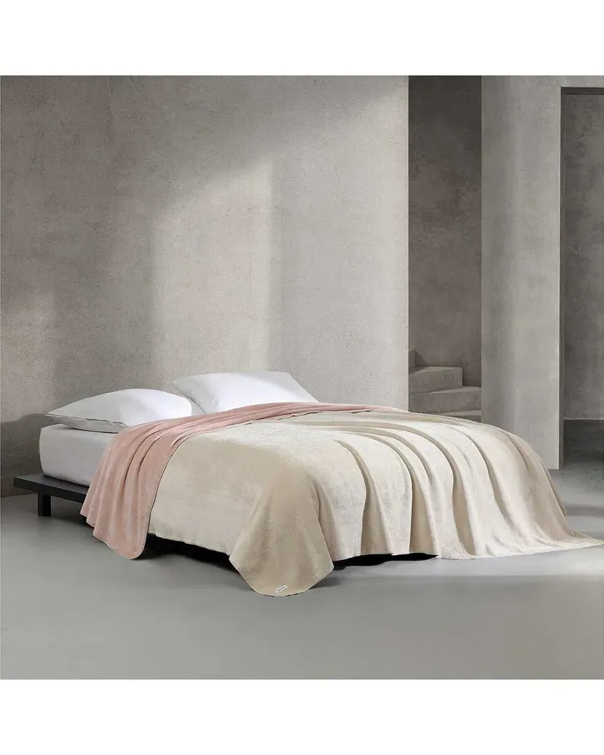 Reversible Solid Blanket - Light Beige, Polyester