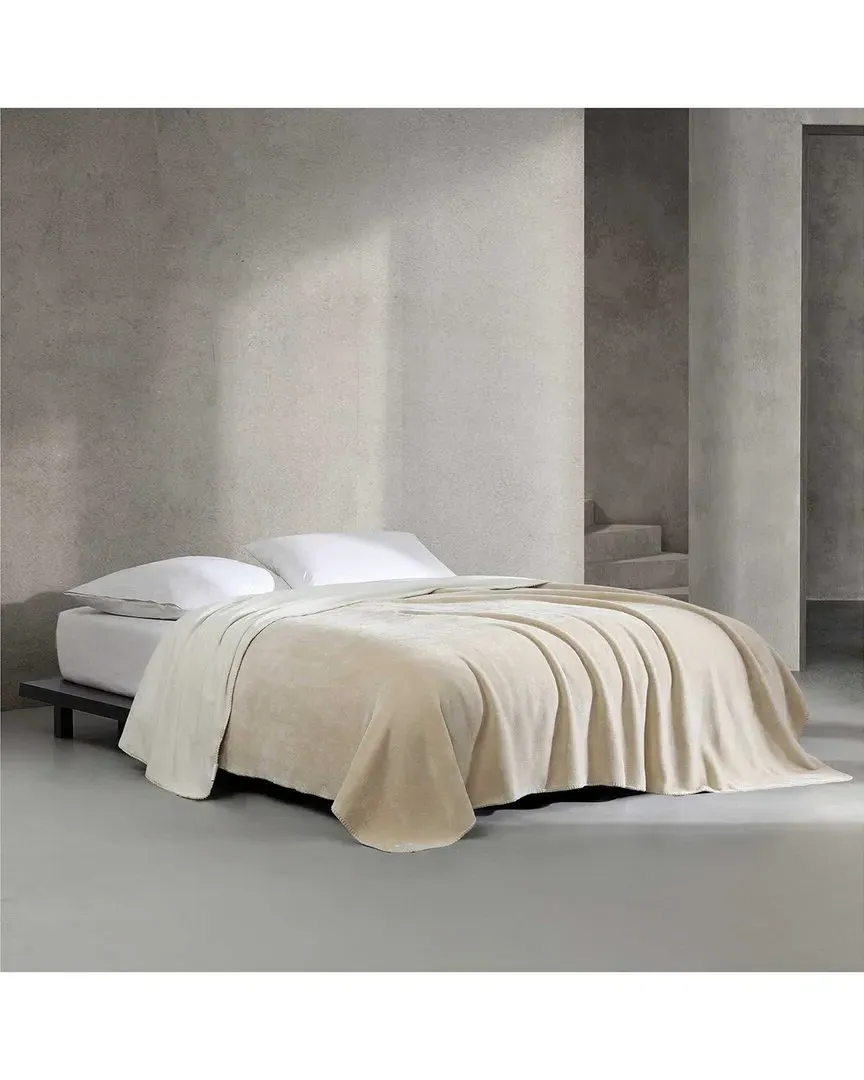 Reversible Solid Blanket - Light Beige, Polyester