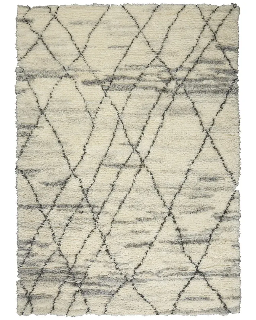 San Antonio Moroccan Indoor Area Rug - Ivory, Wool-Blend