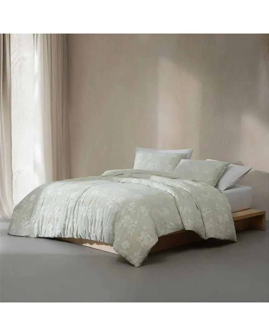 Spring Branches Cotton Jacquard Duvet Cover Set - Pearl Grey image