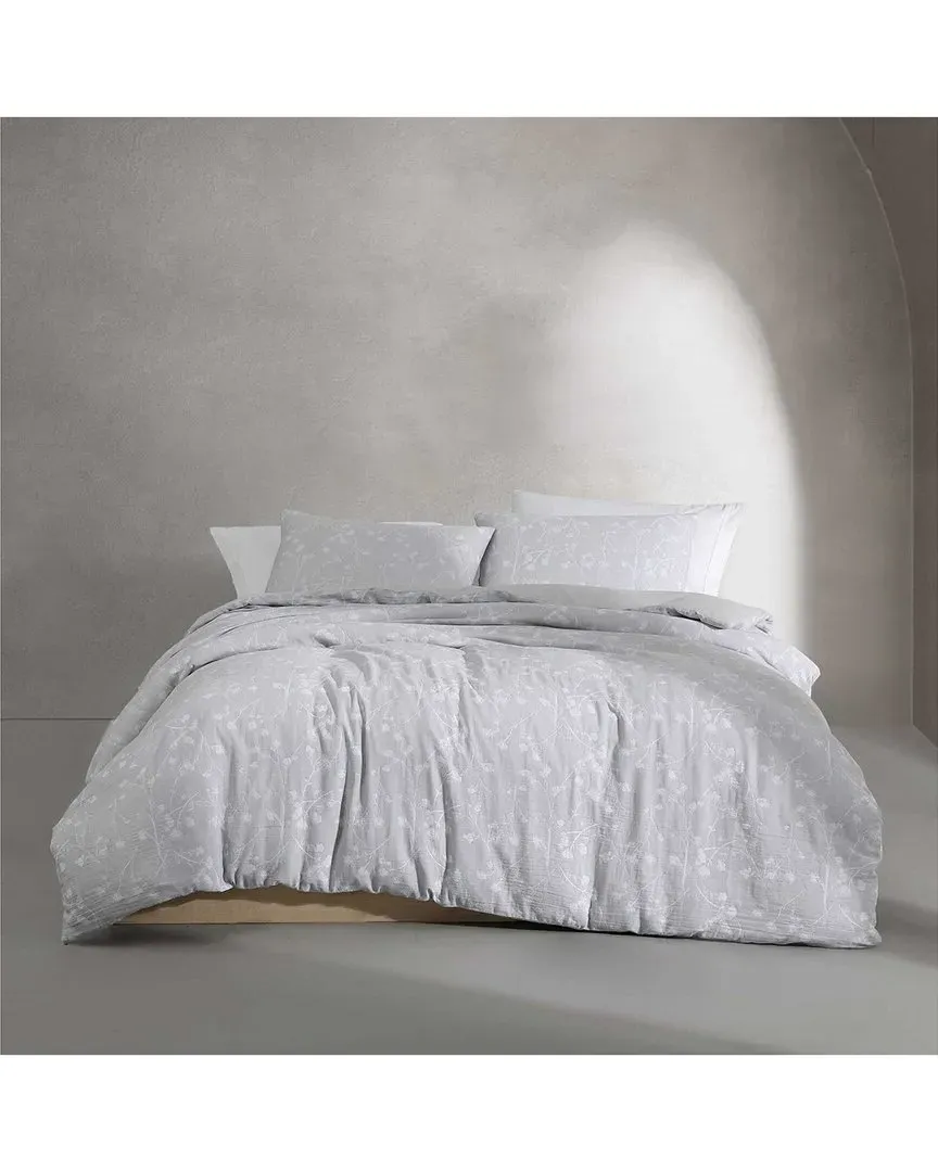 Umbra Floral Cotton Jacquard Comforter Set - Aluminum Grey image