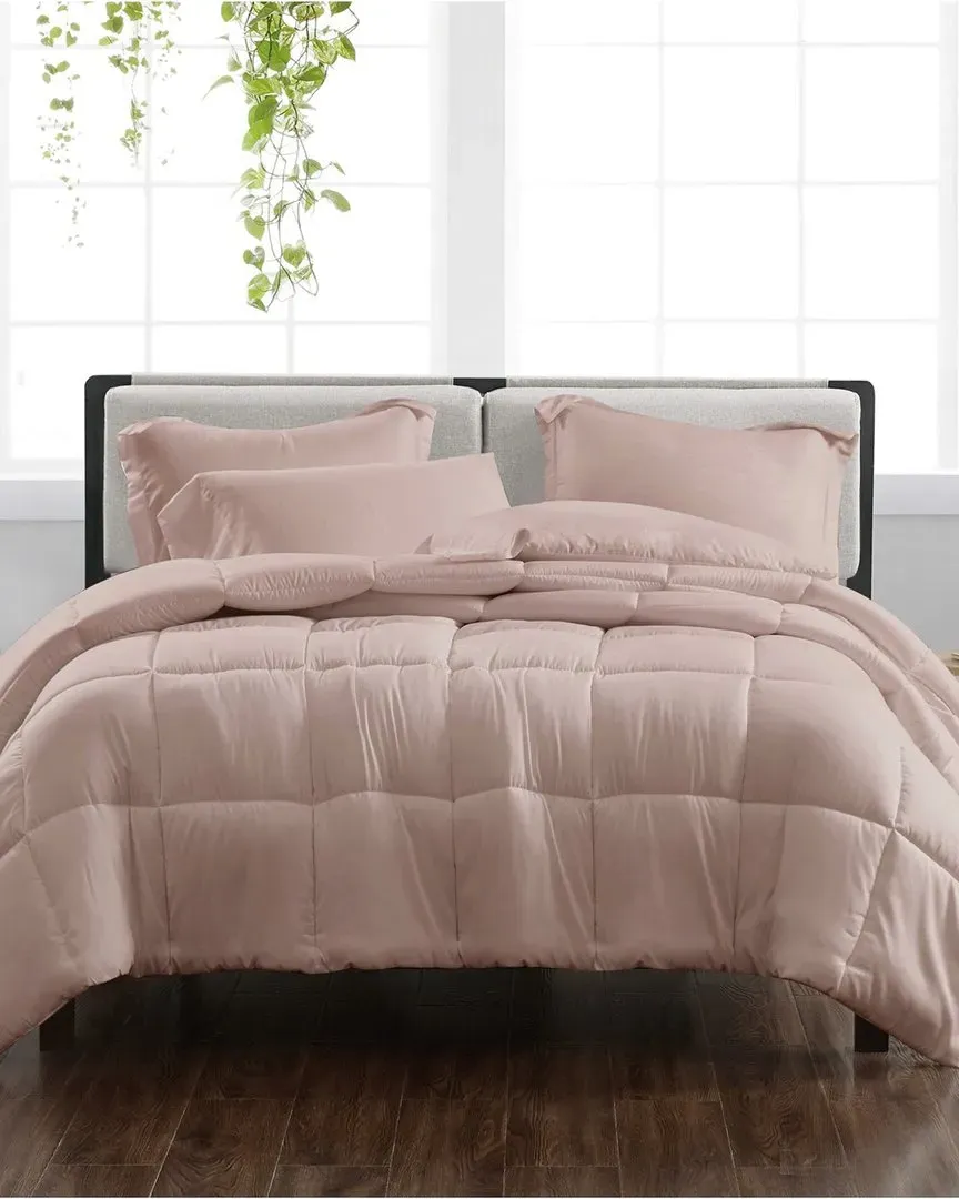 3-Piece Comforter Set - Blush, Polyester image