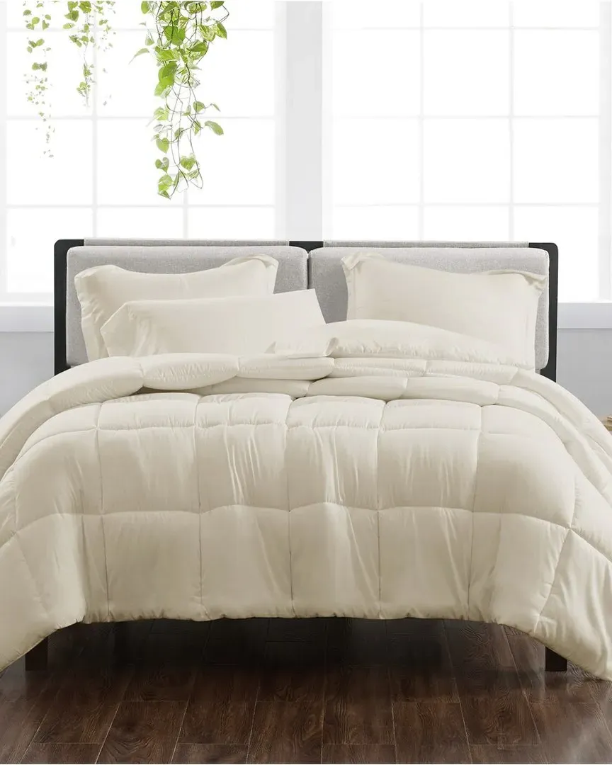 3-Piece Comforter Set - Ivory, Polyester