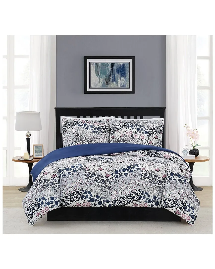 3-Piece Duvet Cover Set - Blue Multi, Polyester