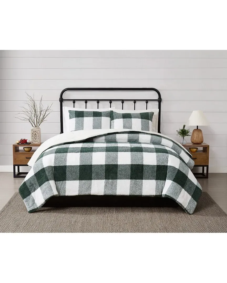 Buffalo Check Comforter Set - Green, Polyester