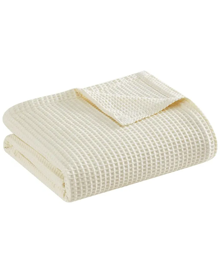 Heritage Cotton Waffle Blanket - Ivory