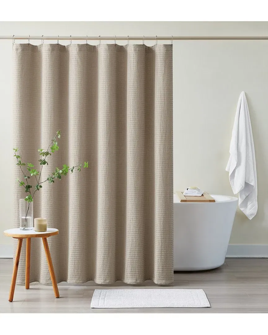 Heritage Cotton Waffle Shower Curtain - Khaki