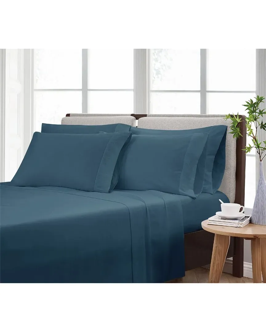 Heritage Split King Sheet Set - Blue, Microfiber image