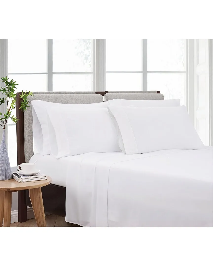 Heritage Split King Sheet Set - White, Microfiber