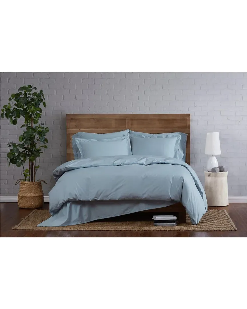 Solid Percale Duvet Set - Blue, Cotton image