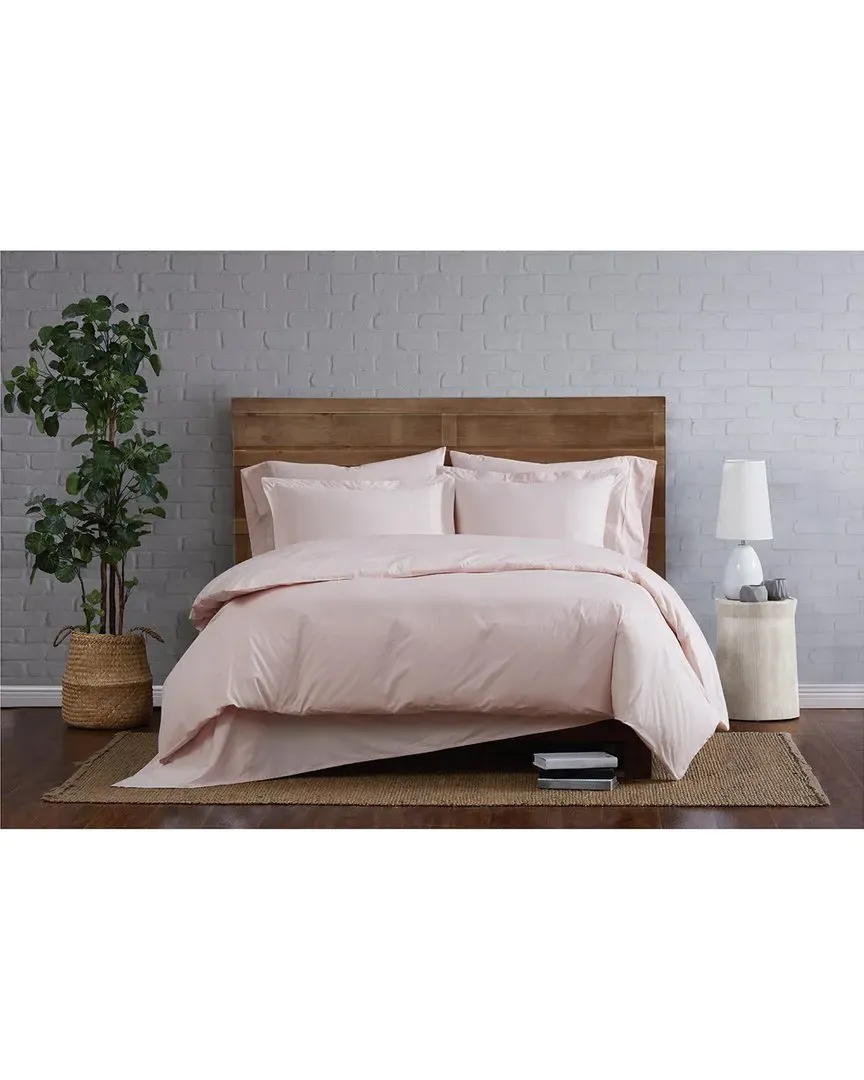 Solid Percale Duvet Set - Blush, Cotton