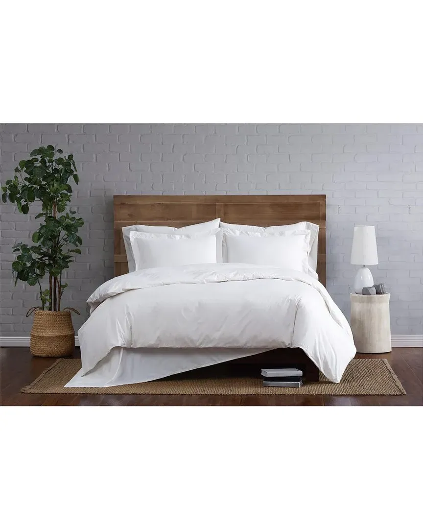 Solid Percale Duvet Set - White, Cotton