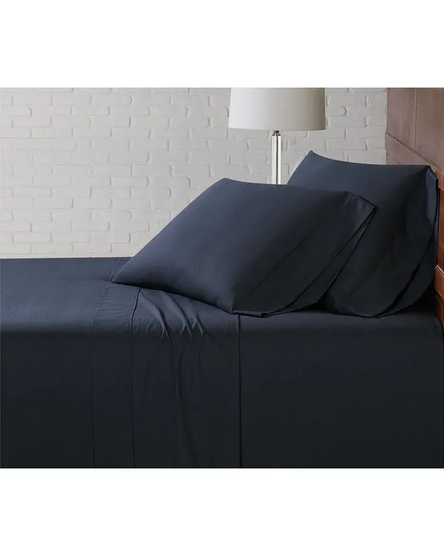 Solid Percale Sheet Set - Black, Cotton