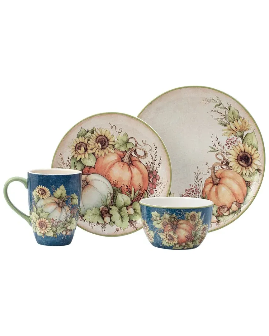 Autumn Breeze 16-Piece Dinnerware Set - Multicolor, Earthenware
