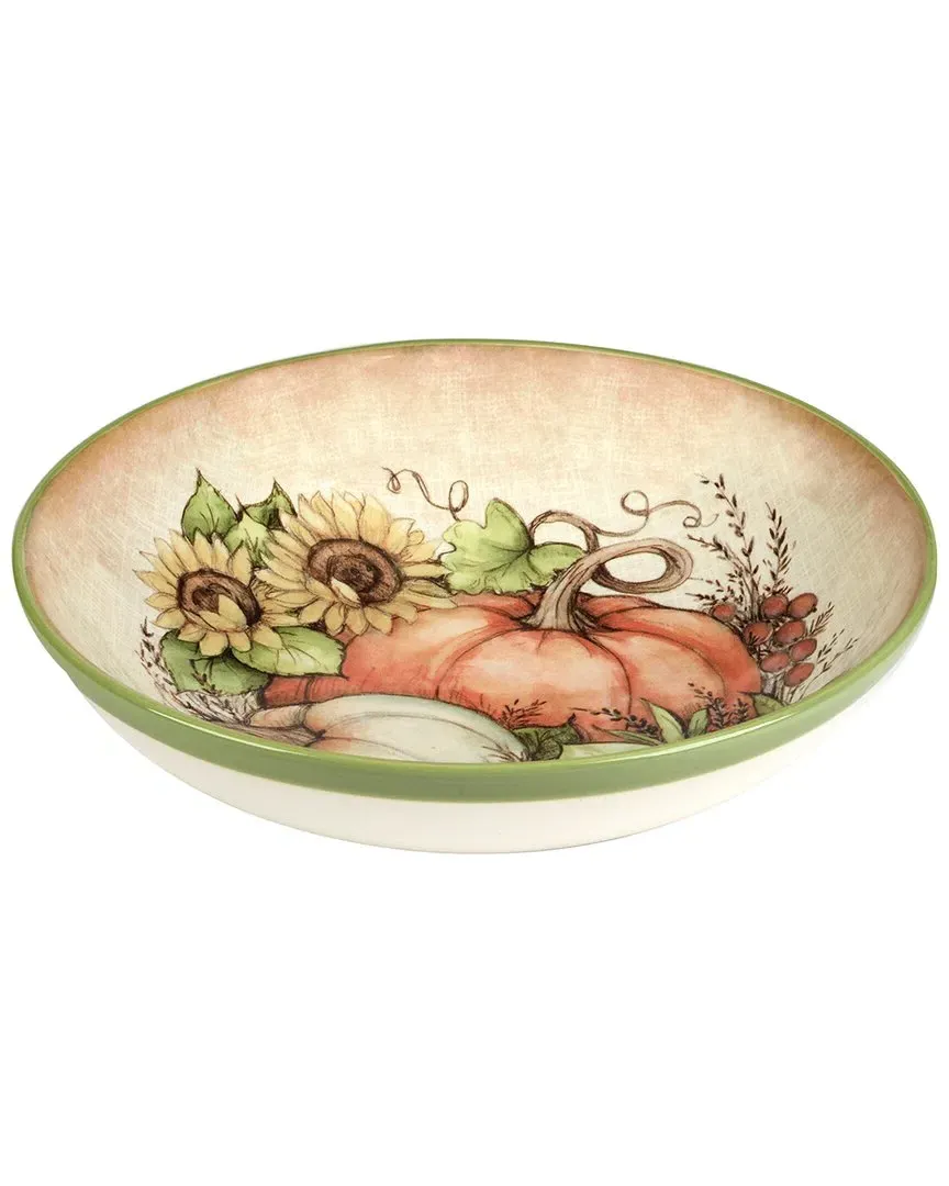 Autumn Breeze Large Serving Bowl - Multicolor, Earthenware image