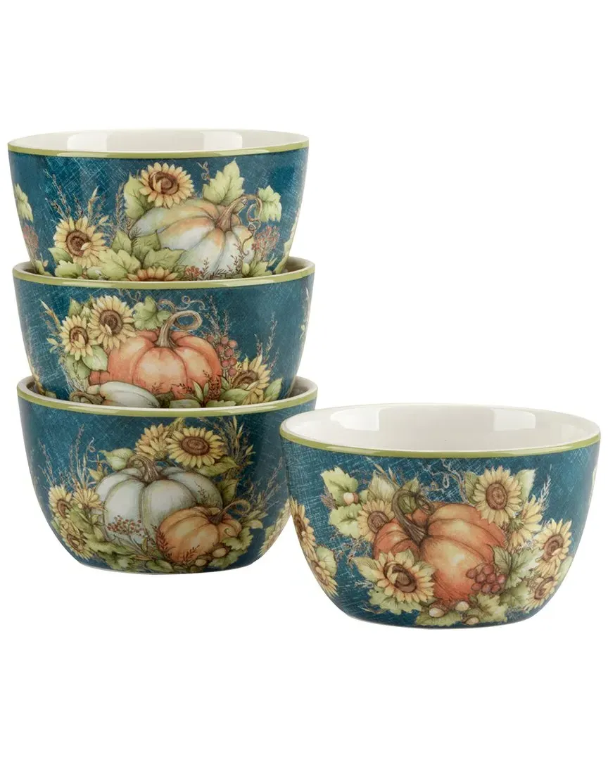 Autumn Breeze Set of 4 Ice Cream Bowls - Multicolor, Earthenware
