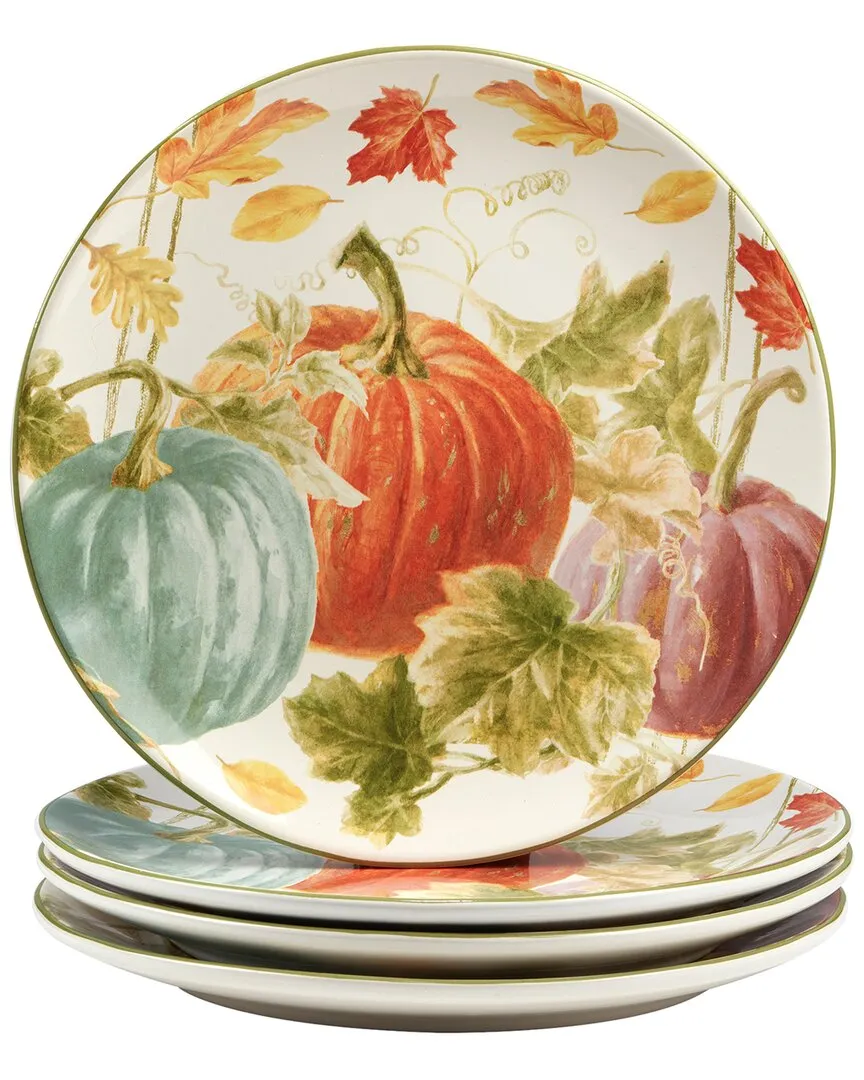 Autumn Harvest Dinner Plates Set of 4 - Multi, Earthenware image