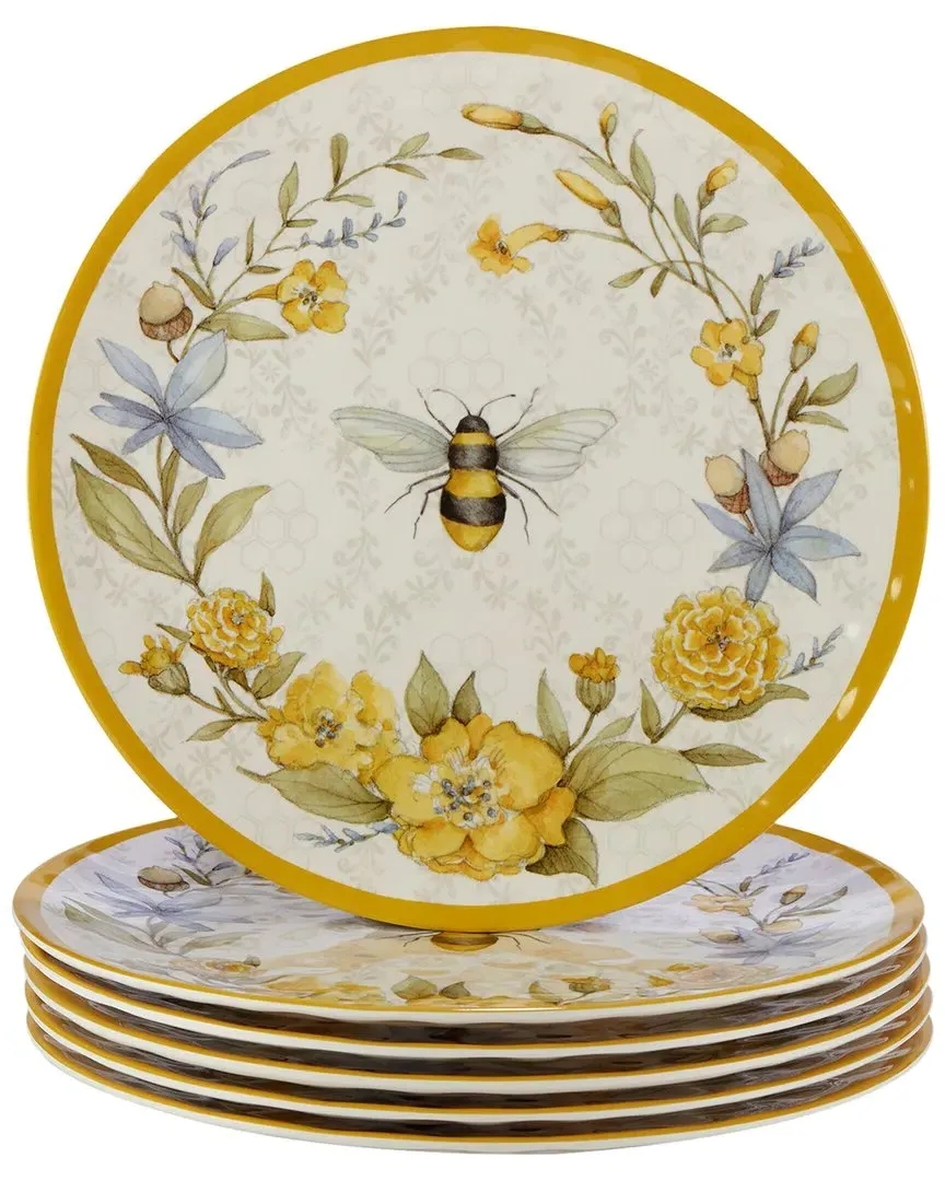 Bee Sweet All Purpose Bowls Set of 6 - Multicolor, Melamine