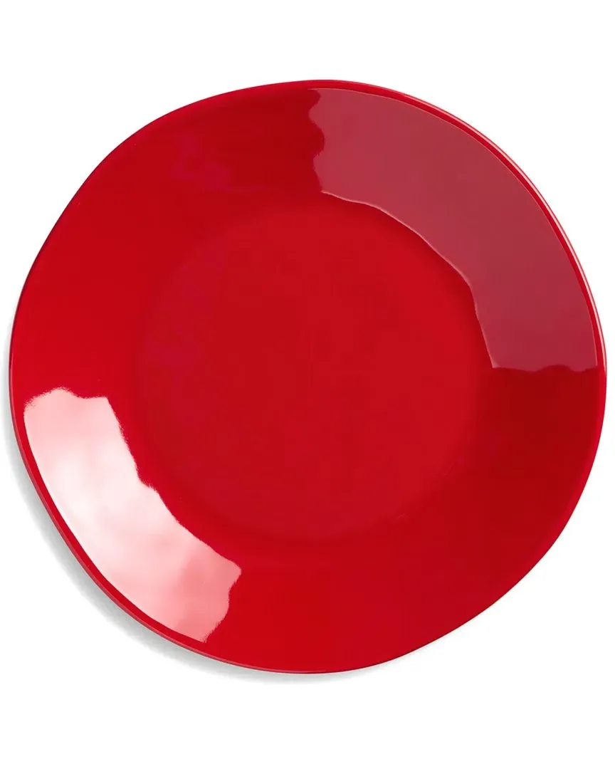 Berry Red Christmas Set of 4 Dessert Plates - Red, Stoneware