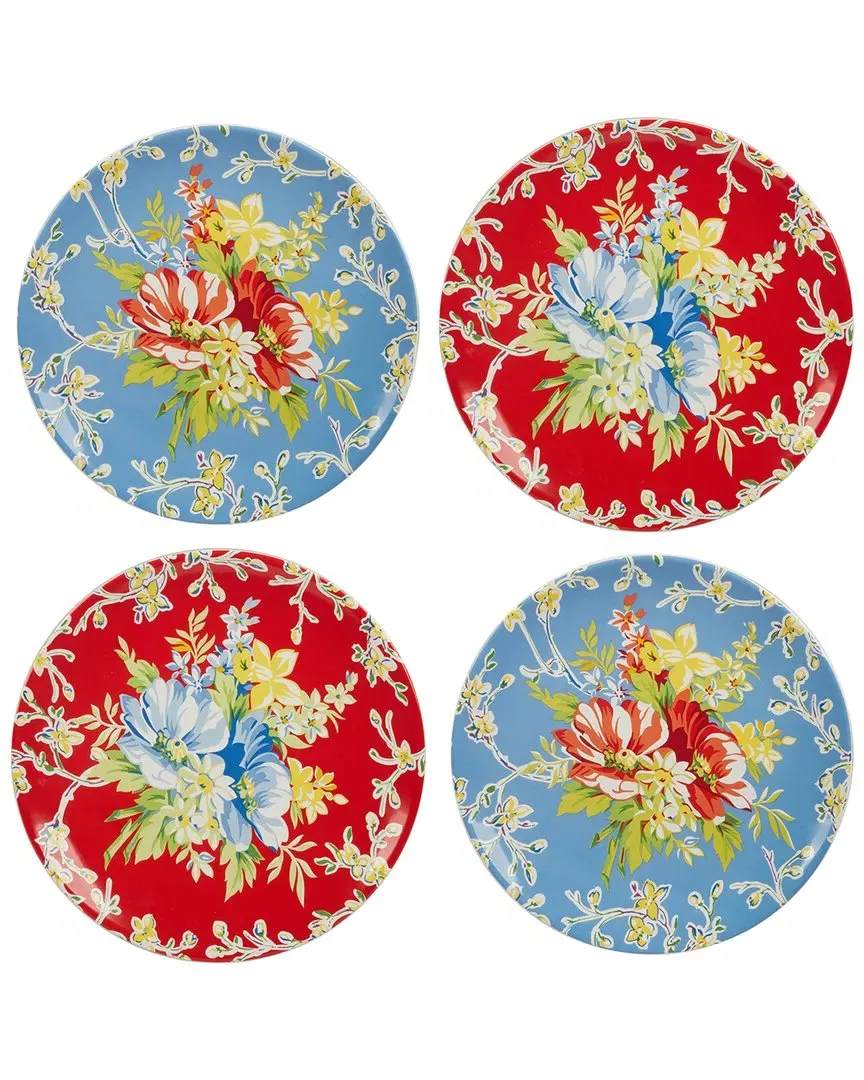 Blossom Set of 4 Dinner Plates - Multicolor, Ceramic
