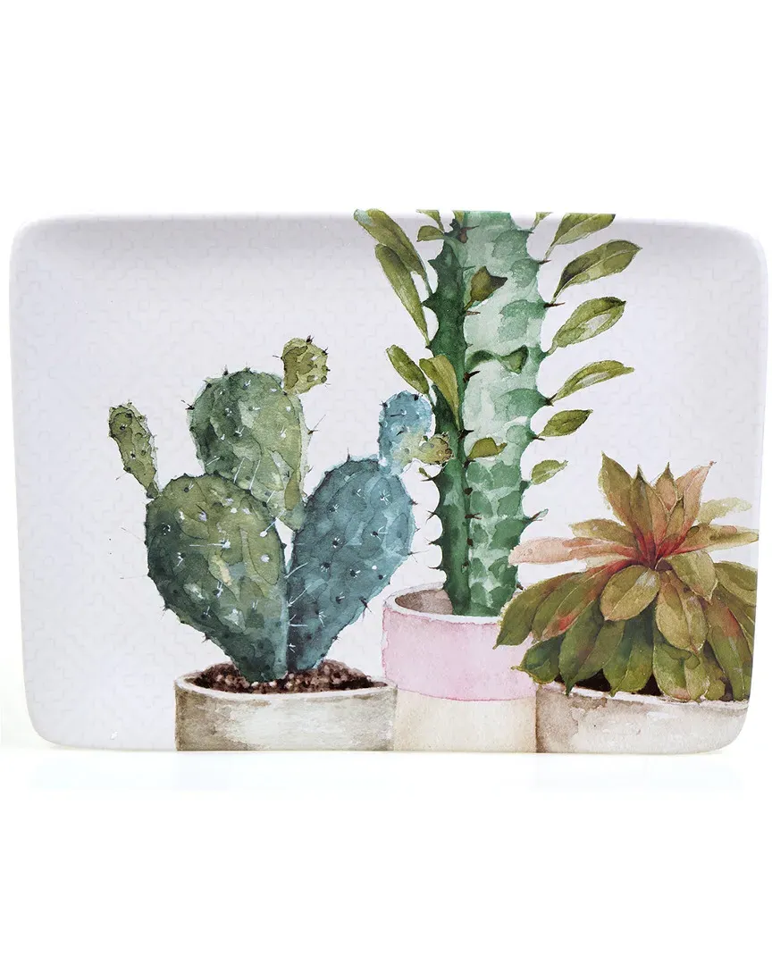 Cactus Verde Rectangular Platter 16in - Green