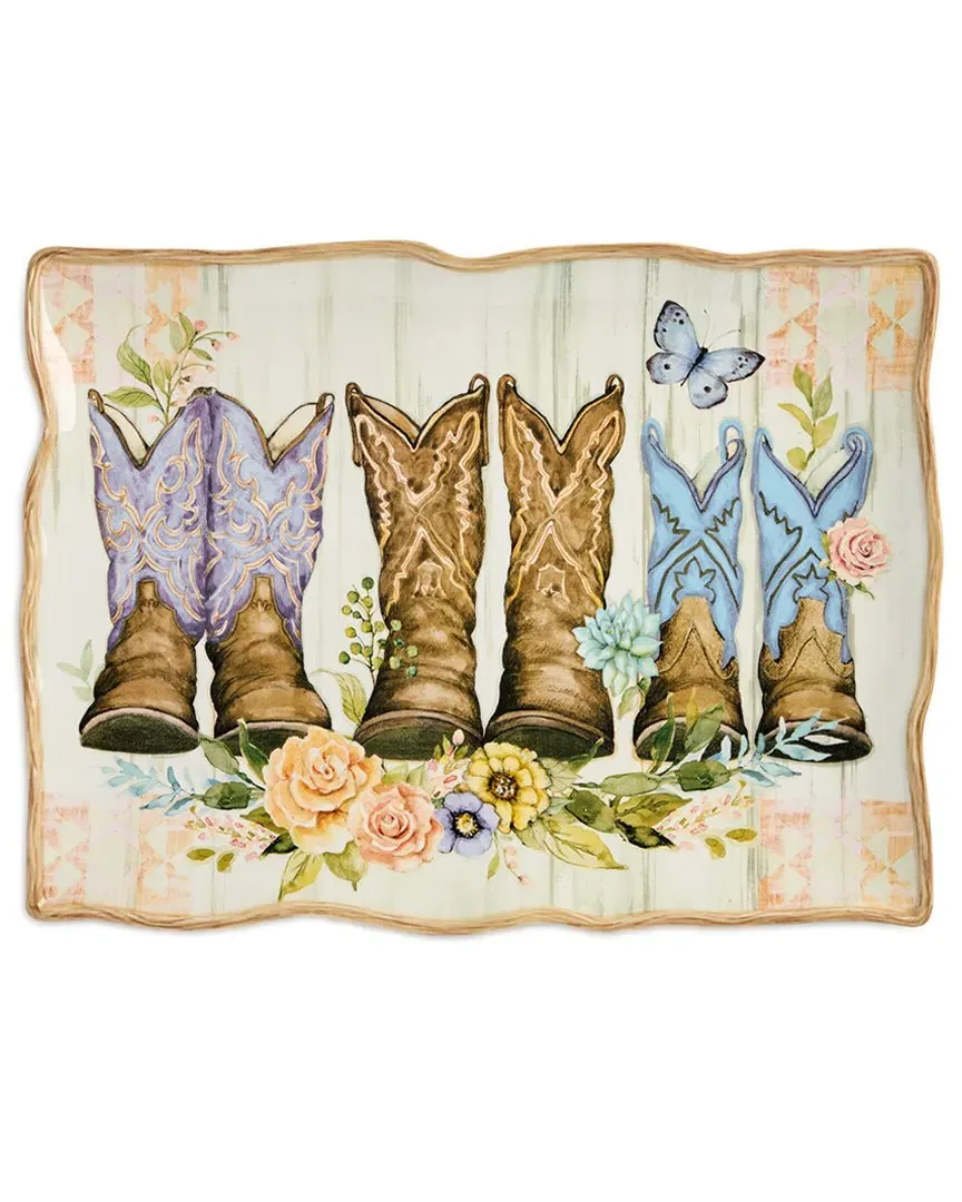 Certified International Rosewood Rectangular Platter - Multicolor image