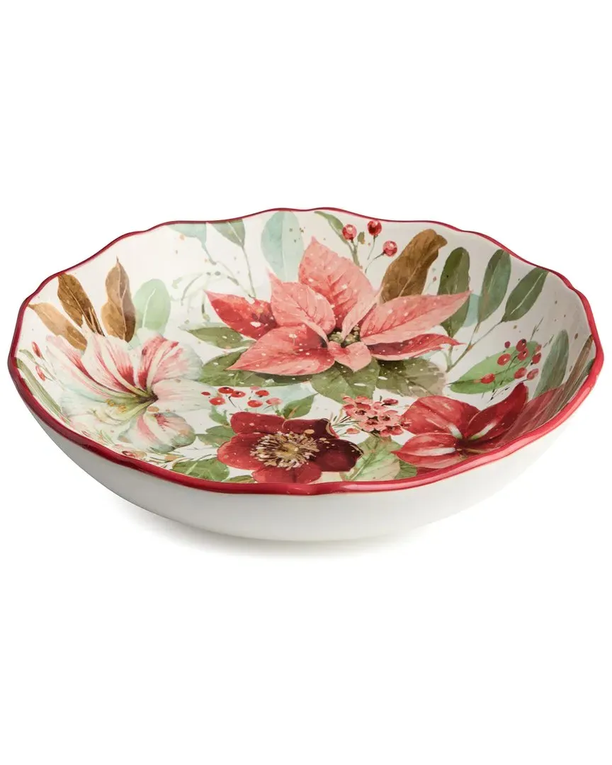 Certified International Winter Blooms Serving Bowl - Multicolor image