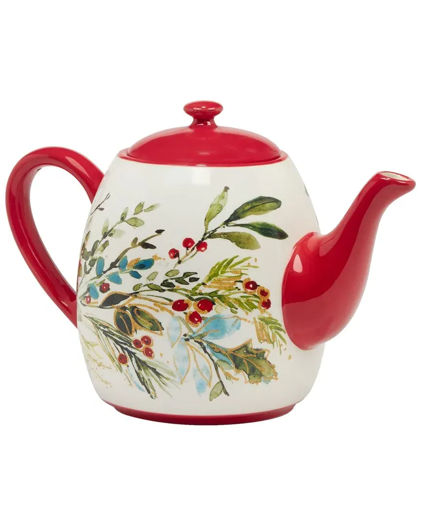 Christmas Gatherings Teapot - Multicolor, Ceramic image