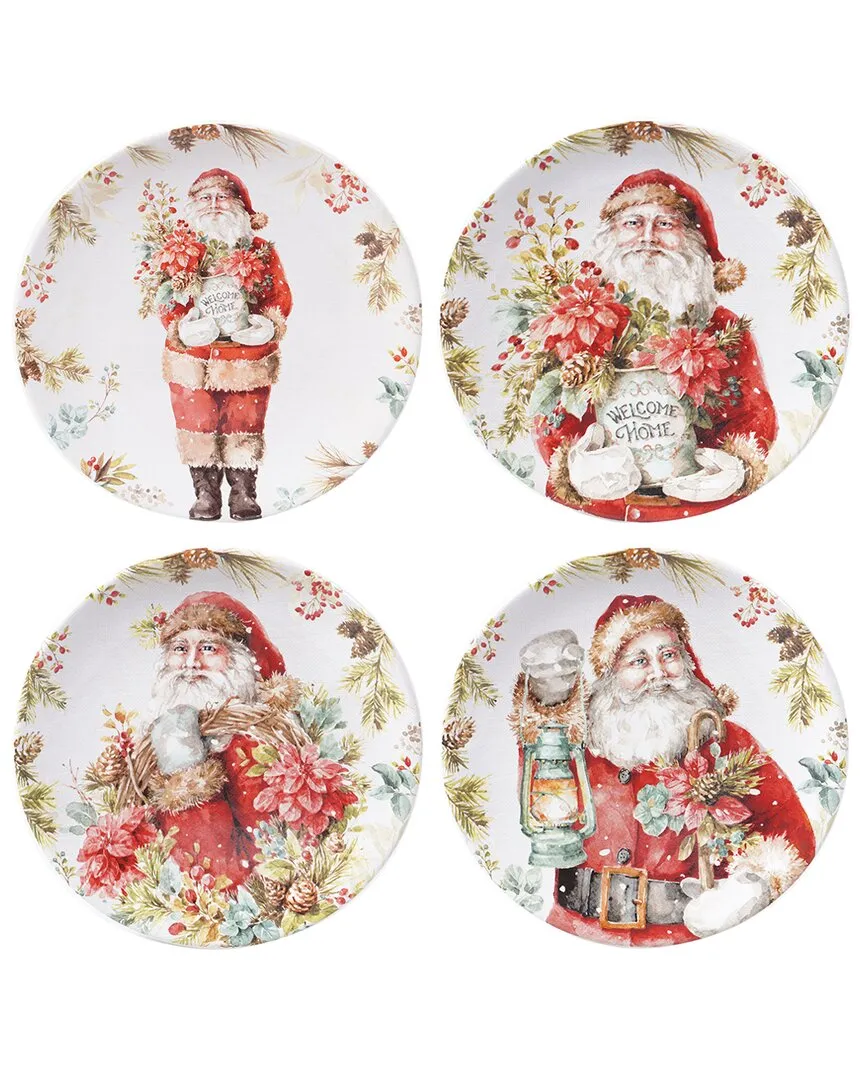 Christmas Story Dessert Plates Set of 4 - Multicolor, Ceramic