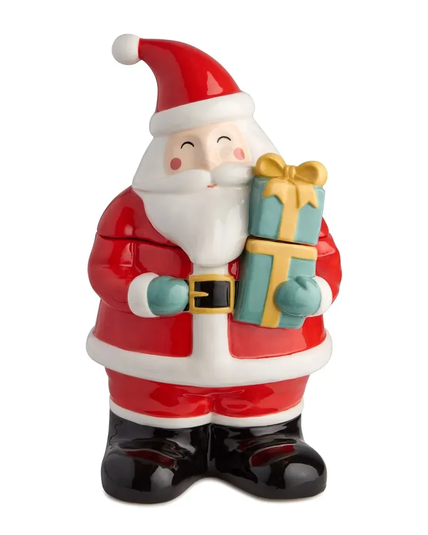Christmas Whimsy Santa 3D Cookie Jar - Multicolor, Ceramic image