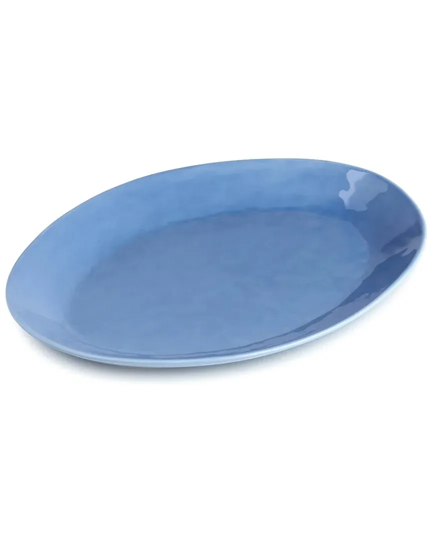 Cloudy Sky Oval Platter - Blue, Stoneware