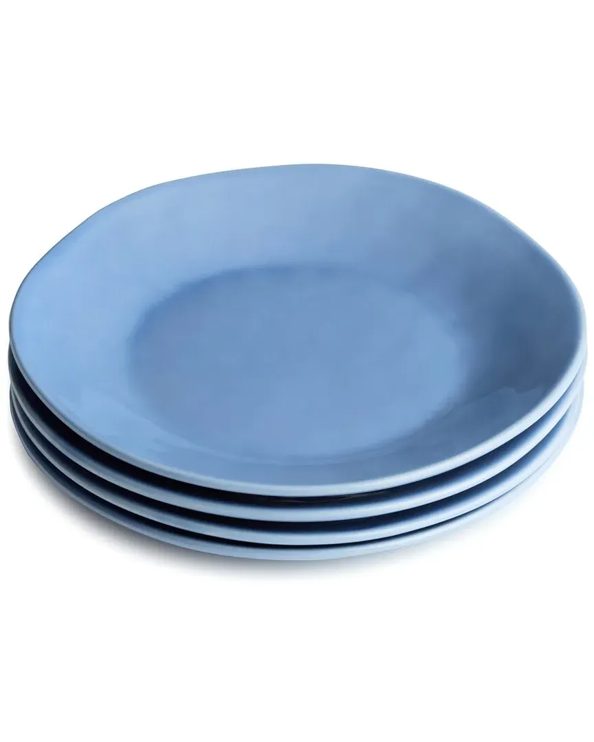 Cloudy Sky Set of 4 Salad Plates - Blue, Stoneware